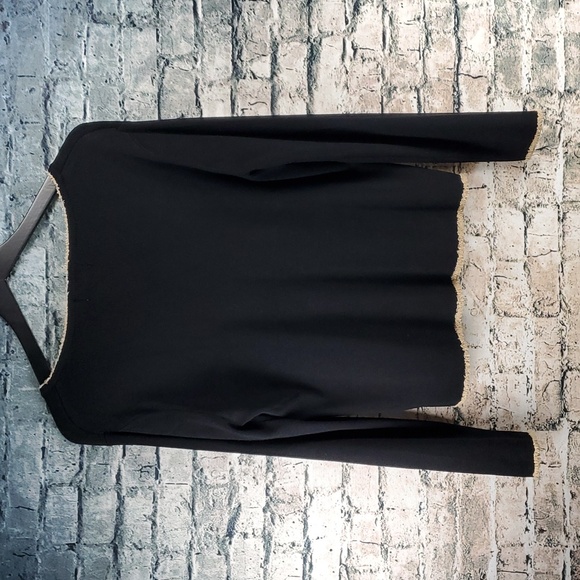 Apart Impressions | Retro Y2K Black and Tan Cardigan Sweater - Picture 7 of 7